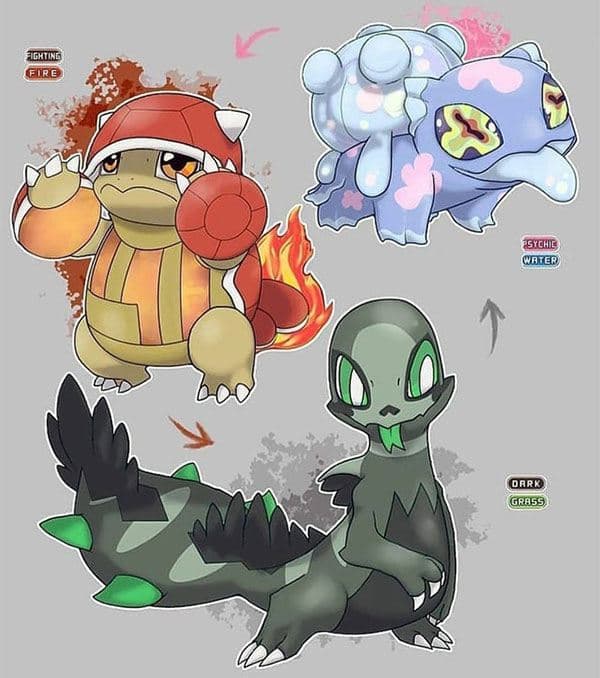Création Pokémon : changement de type des starters