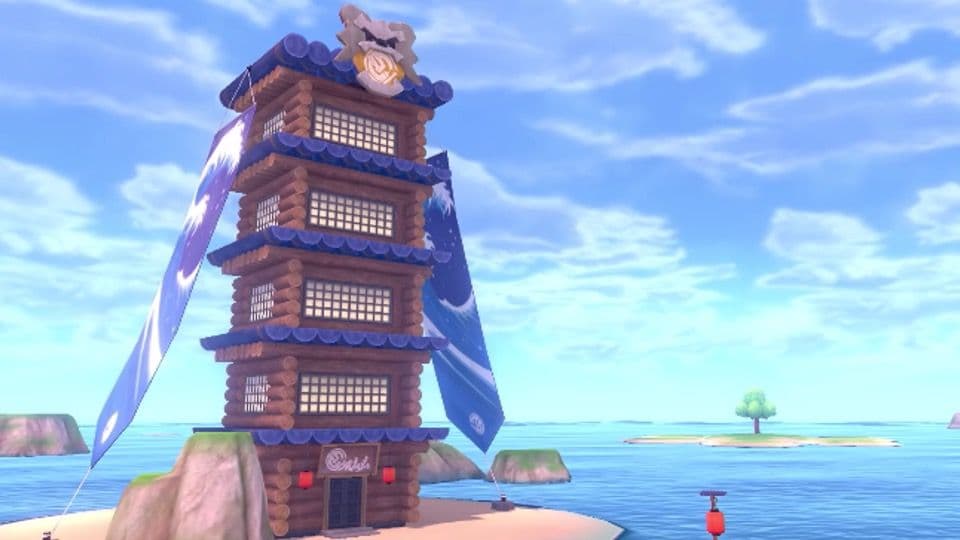 capture trailer île solitaire de l'armure Pokémon tour de l'eau