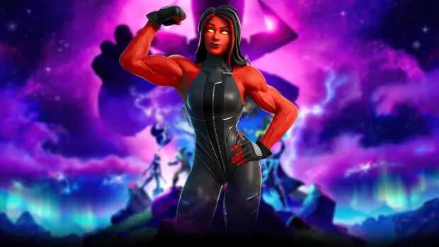Un skin rouge de She-Hulk peut être récupérer sur Fortnite