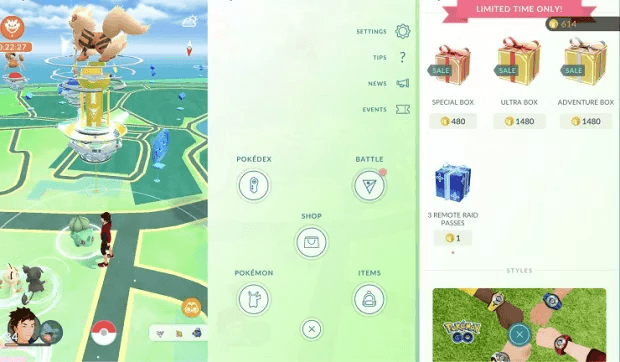 offre bundle passes de raid à distance Pokémon Go