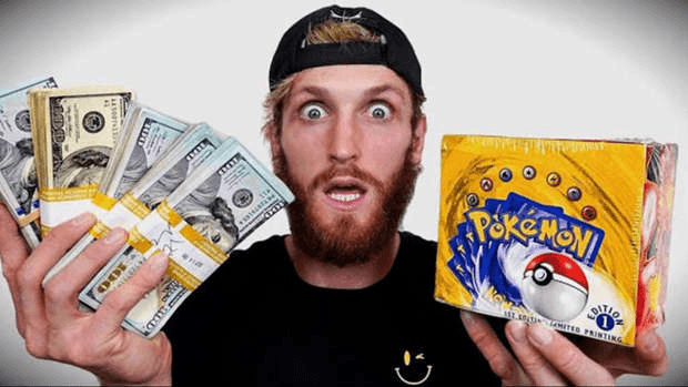 Logan Paul display 1re édition cartes Pokémon