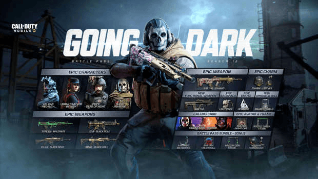 CoD Mobile Saison 12 Going Dark Activision battle pass