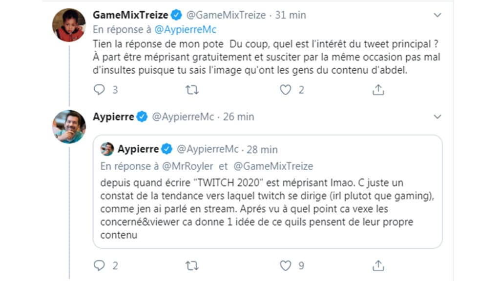 Twitter : GameMixTreize, Aypierre