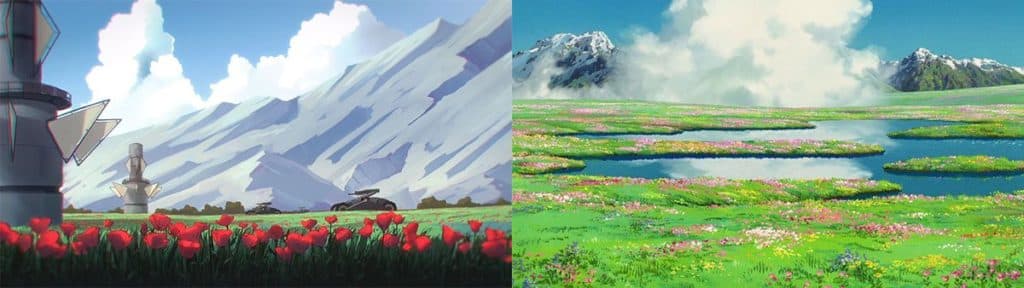 Comparaison entre le court métrage de Cyril et Le Château Ambulant de Miyazaki