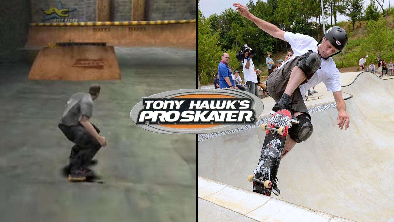 Tony Hawk dans Pro Skater et dans la réalité