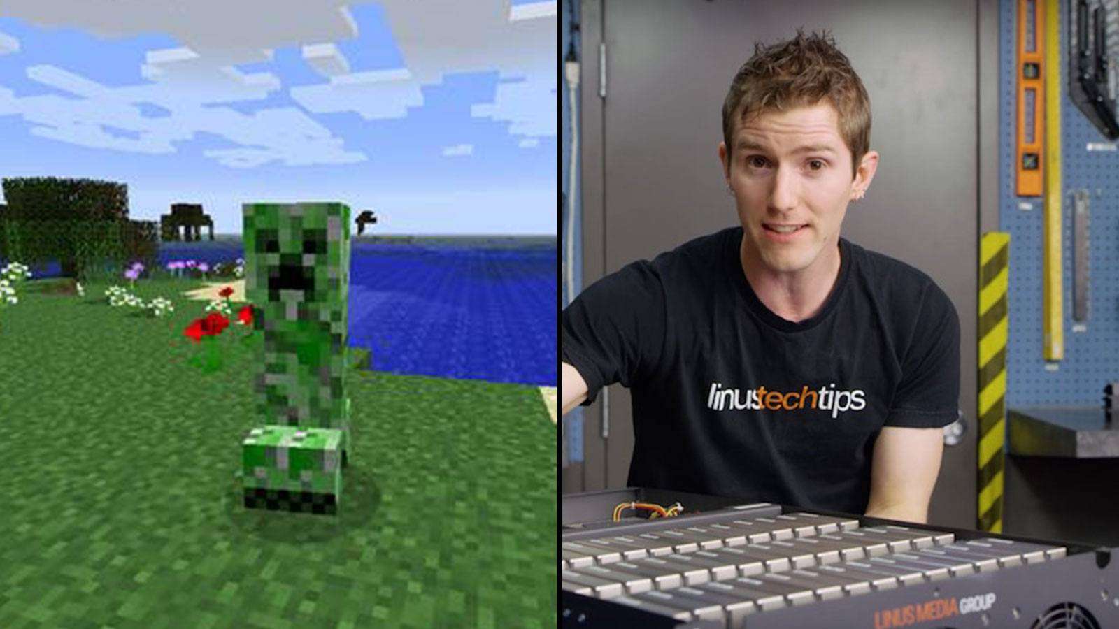Creeper Minecraft | YouTube LinusTechTips