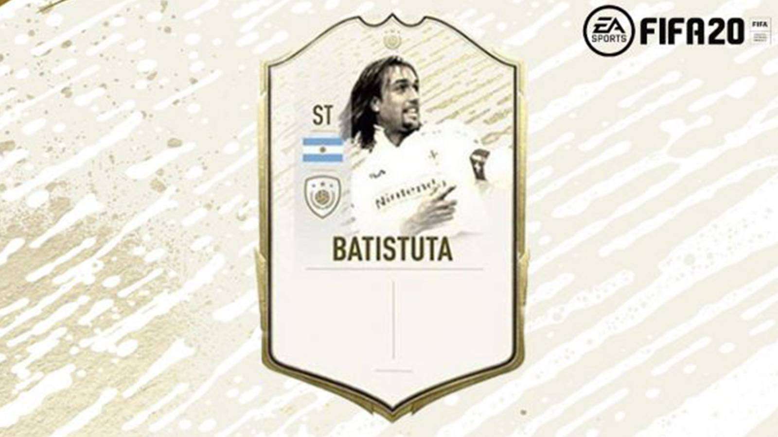 Carte Icônes de Gabriel Batistuta sur FIFA 20.