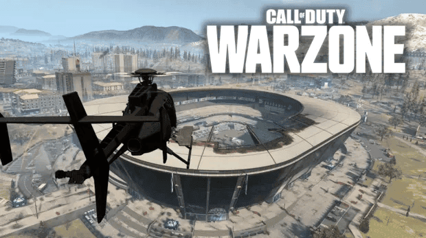 hélicoptère Warzone stade Infinity Ward