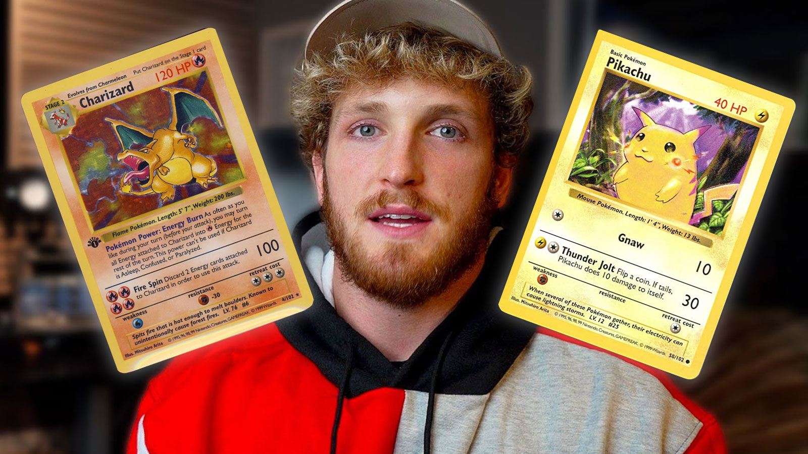 Logan Paul et des cartes rare Pokémon