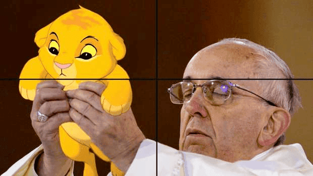 détournement pape François le Roi Lion Twitter