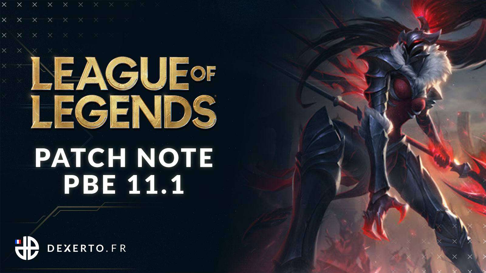 Patch note PBE 11.1 sur League of Legends