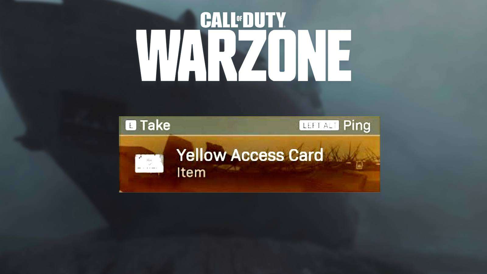 Carte d'accès jaune Warzone