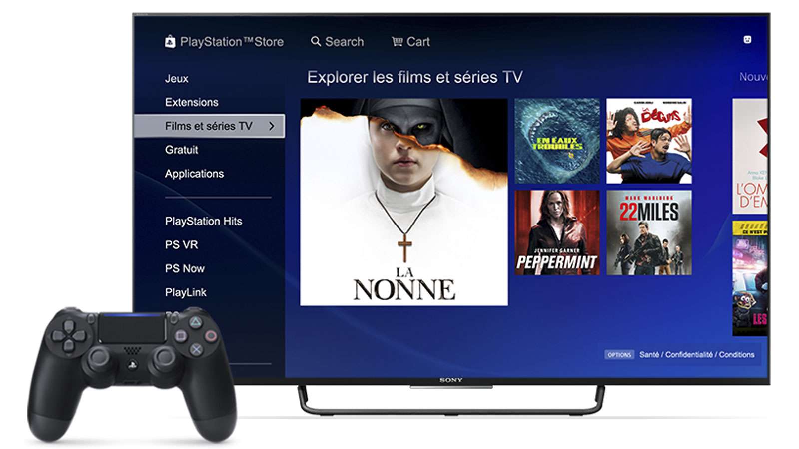 PlayStation Store : la vente de films et de séries TV, c'est fini
