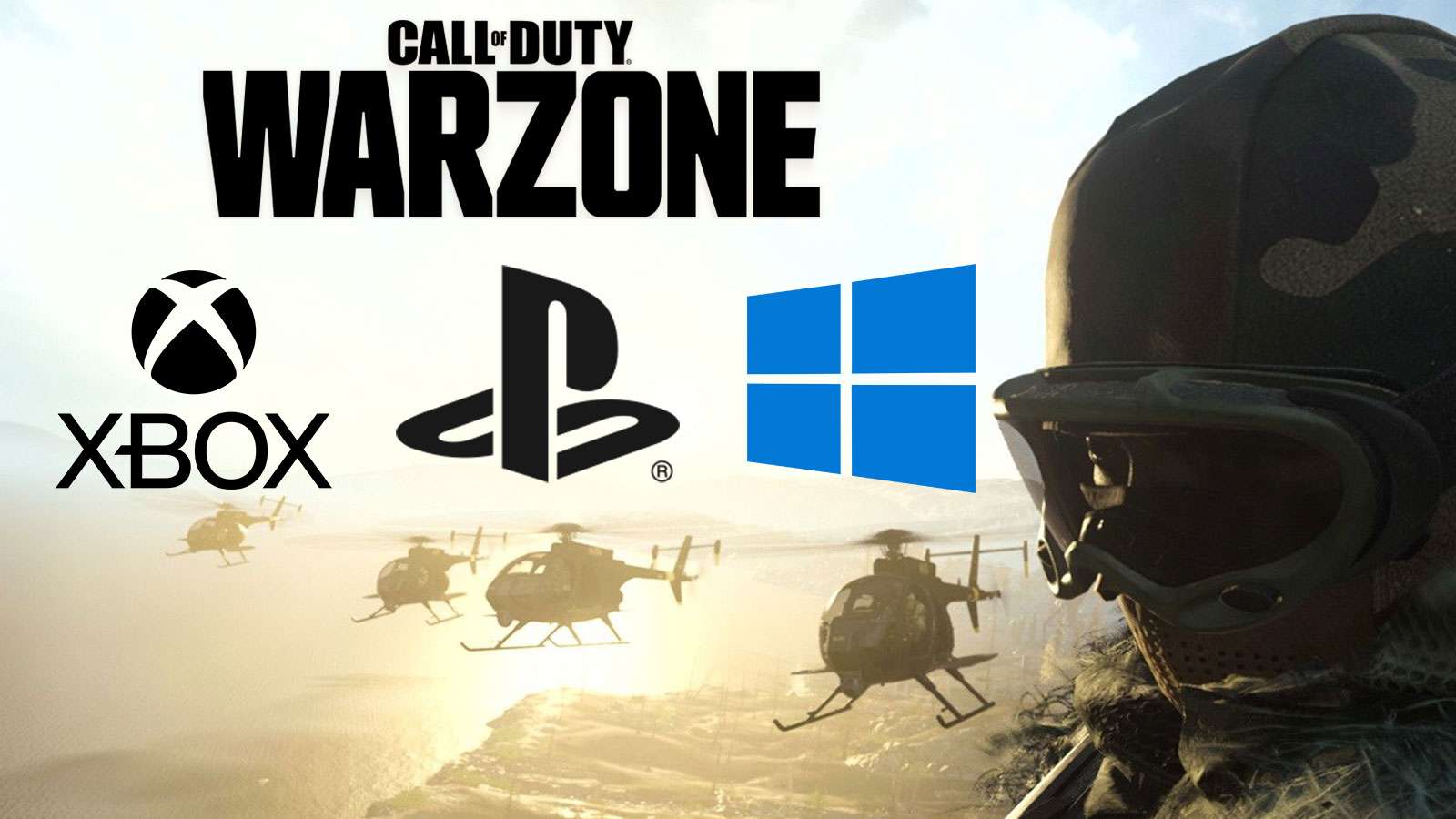 Logo Xbox, Playstation, Windows et Warzone
