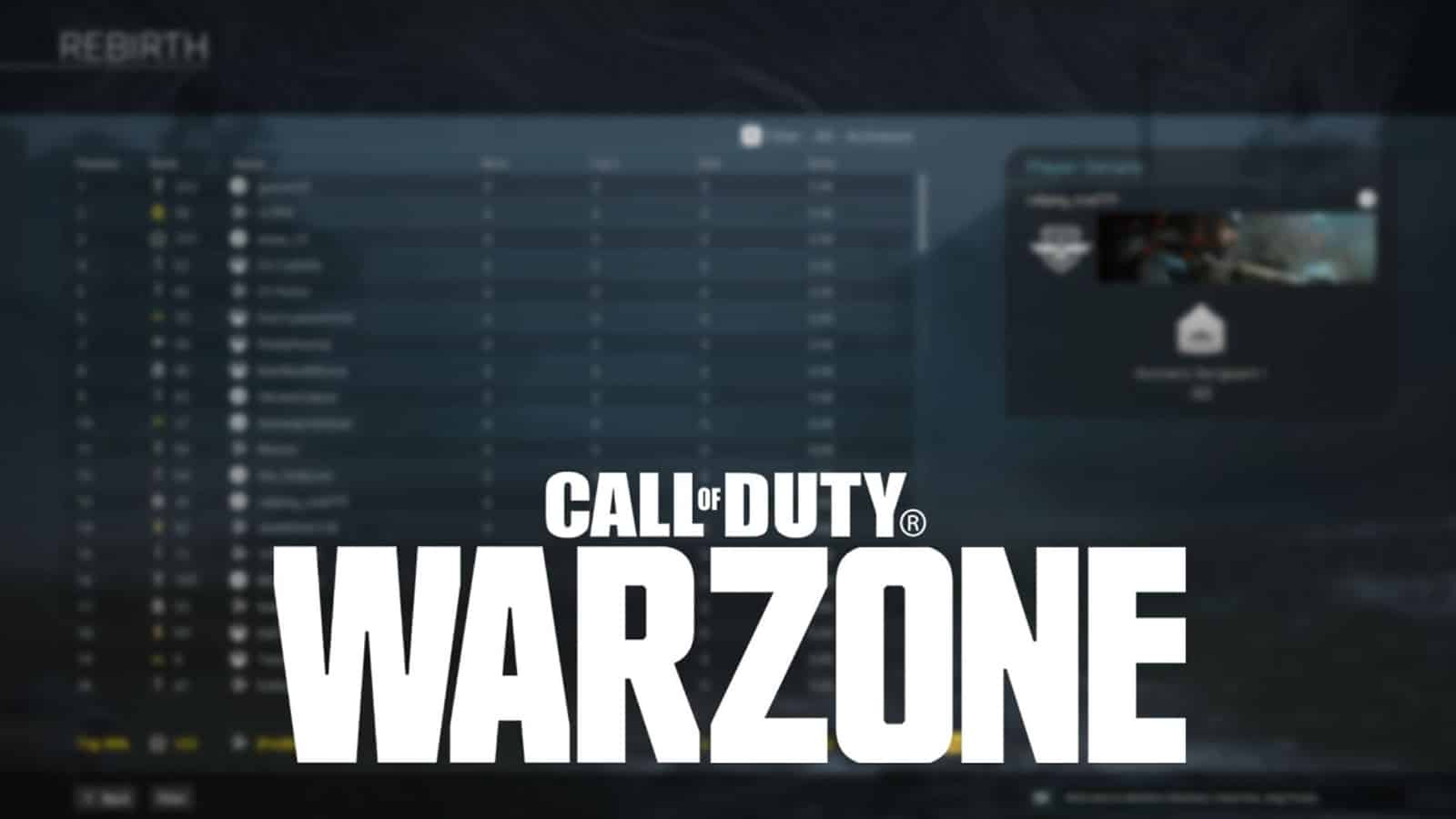 Statistiques Warzone