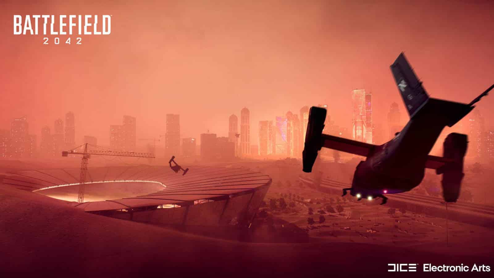 Hélicoptère sur Battlefield 2042