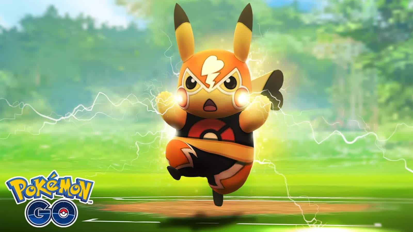 Pikachu catcheur tous les costumes Pokémon Go