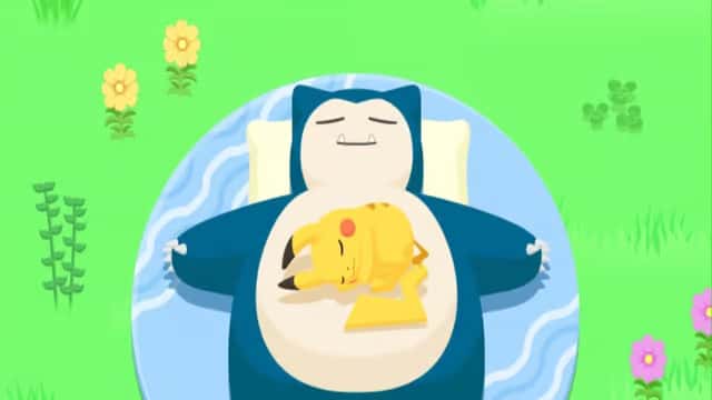 Ronflex et Pikachu dans Pokémon Sleep