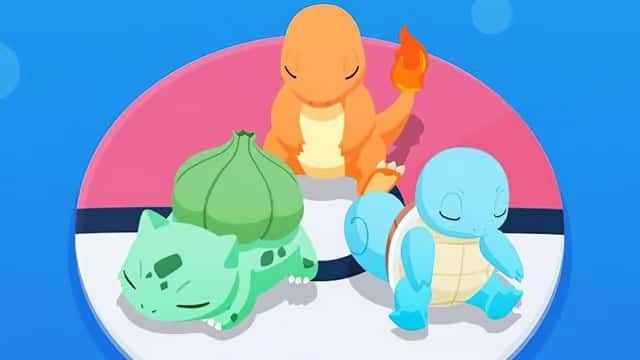 Bulbizarre, Salamèche et Carapuce dans Pokémon Sleep