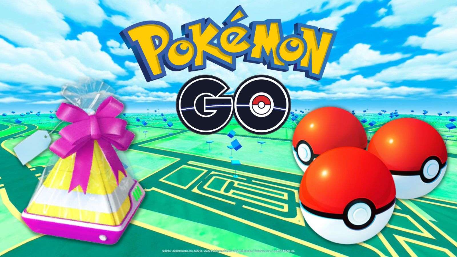 Lot de Poké Balls dans un cadeau Pokémon Go