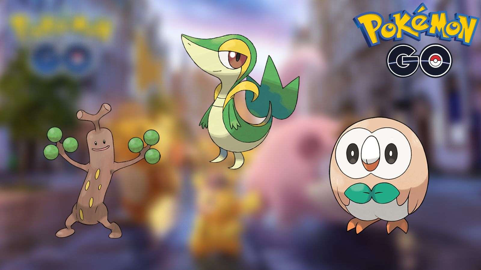 Vipelierre, Brindibou et Simularbre dans Pokémon Go