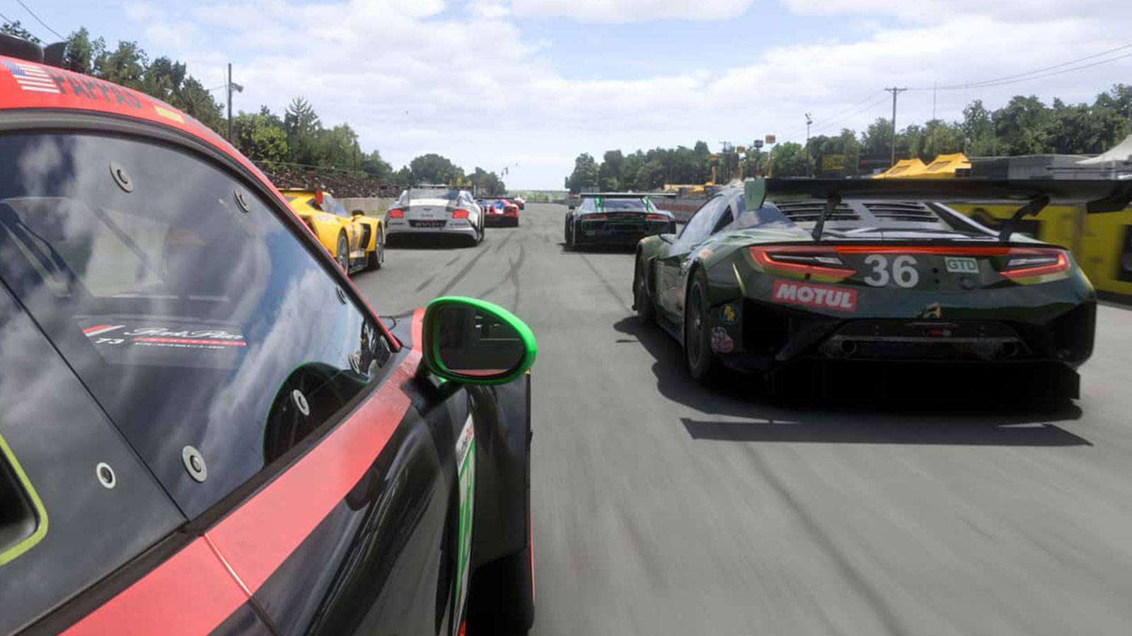 Une course de voitures dans Forza Motorsport