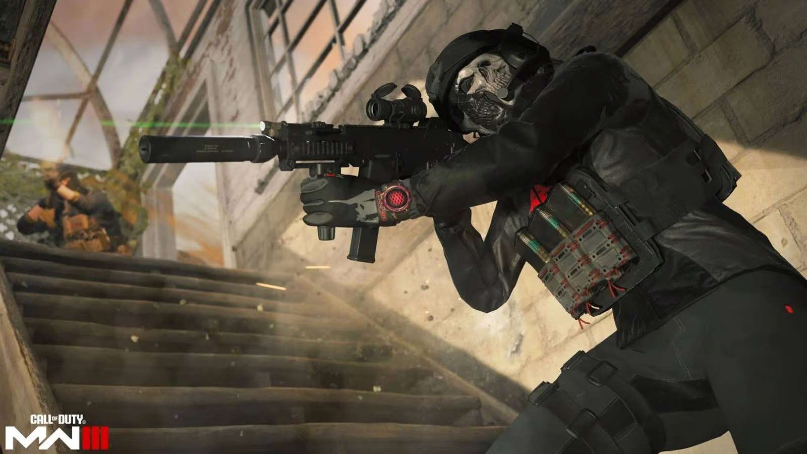 Joueur avec une arme dans Modern Warfare 3