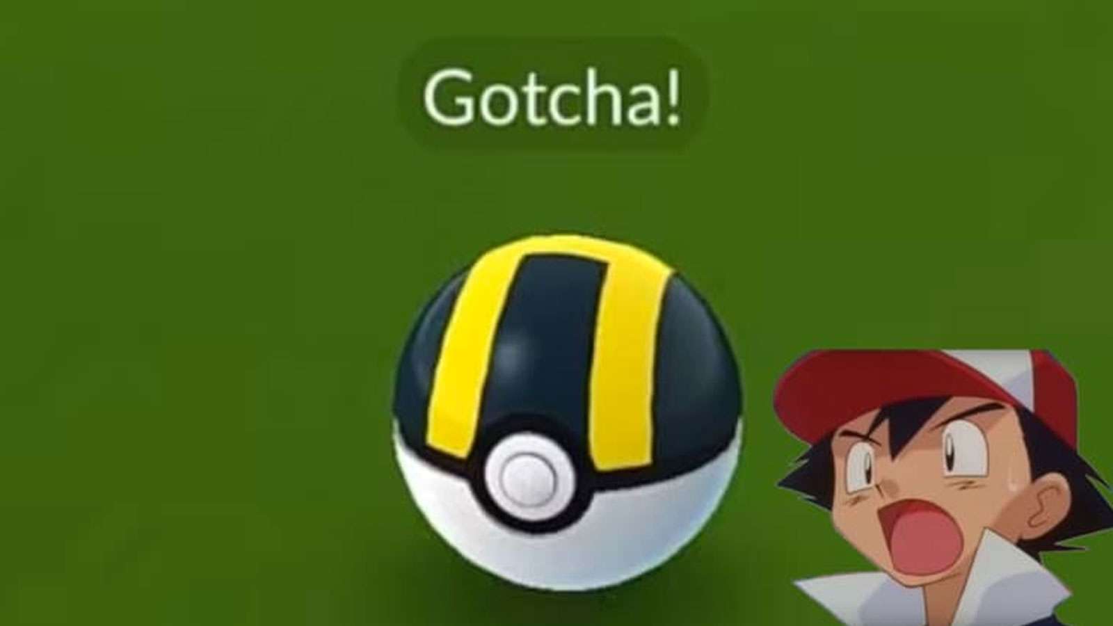 Sacha, choqué d'une capture Pokémon