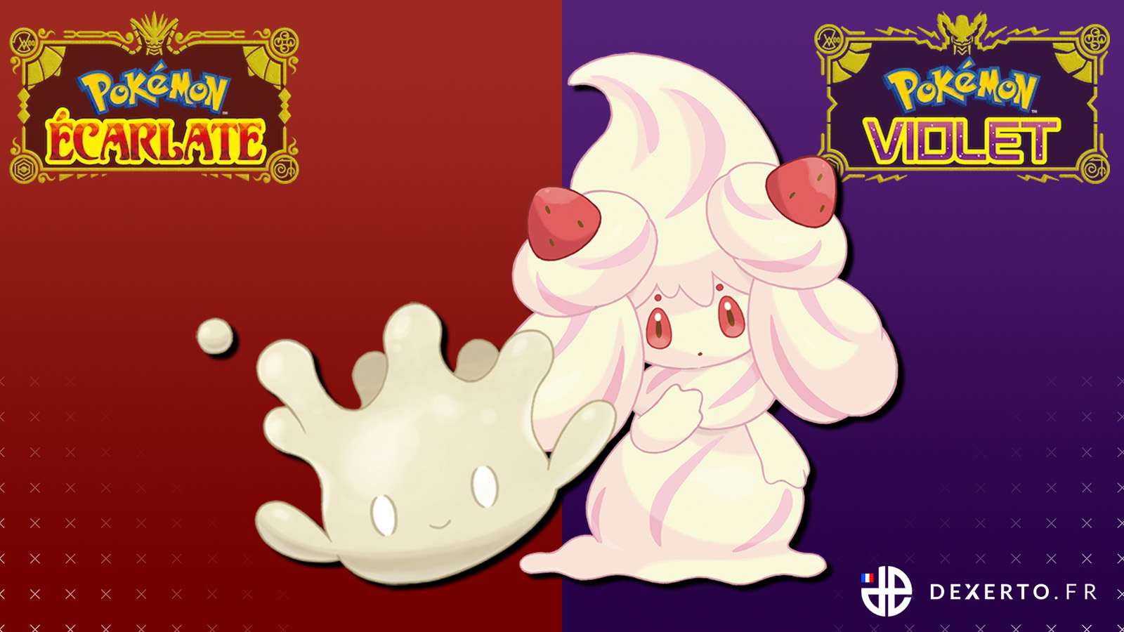 Les Pokémon Crémy et Charmilly dans Pokémon Écarlate et Violet