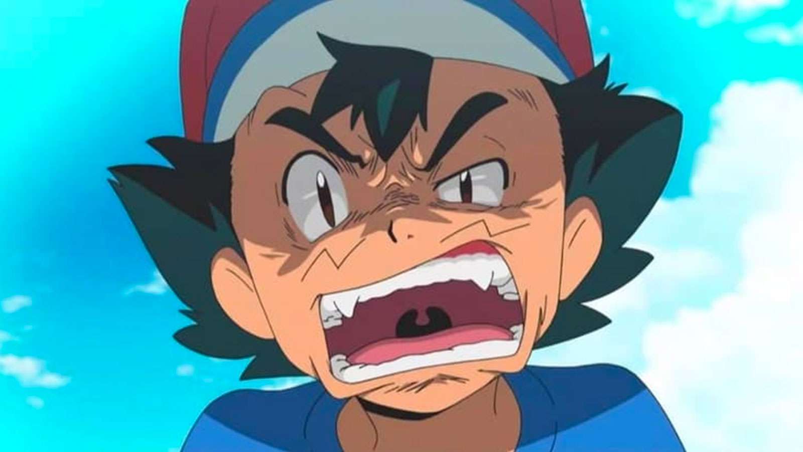 Sacha, furieux dans la série Pokémon