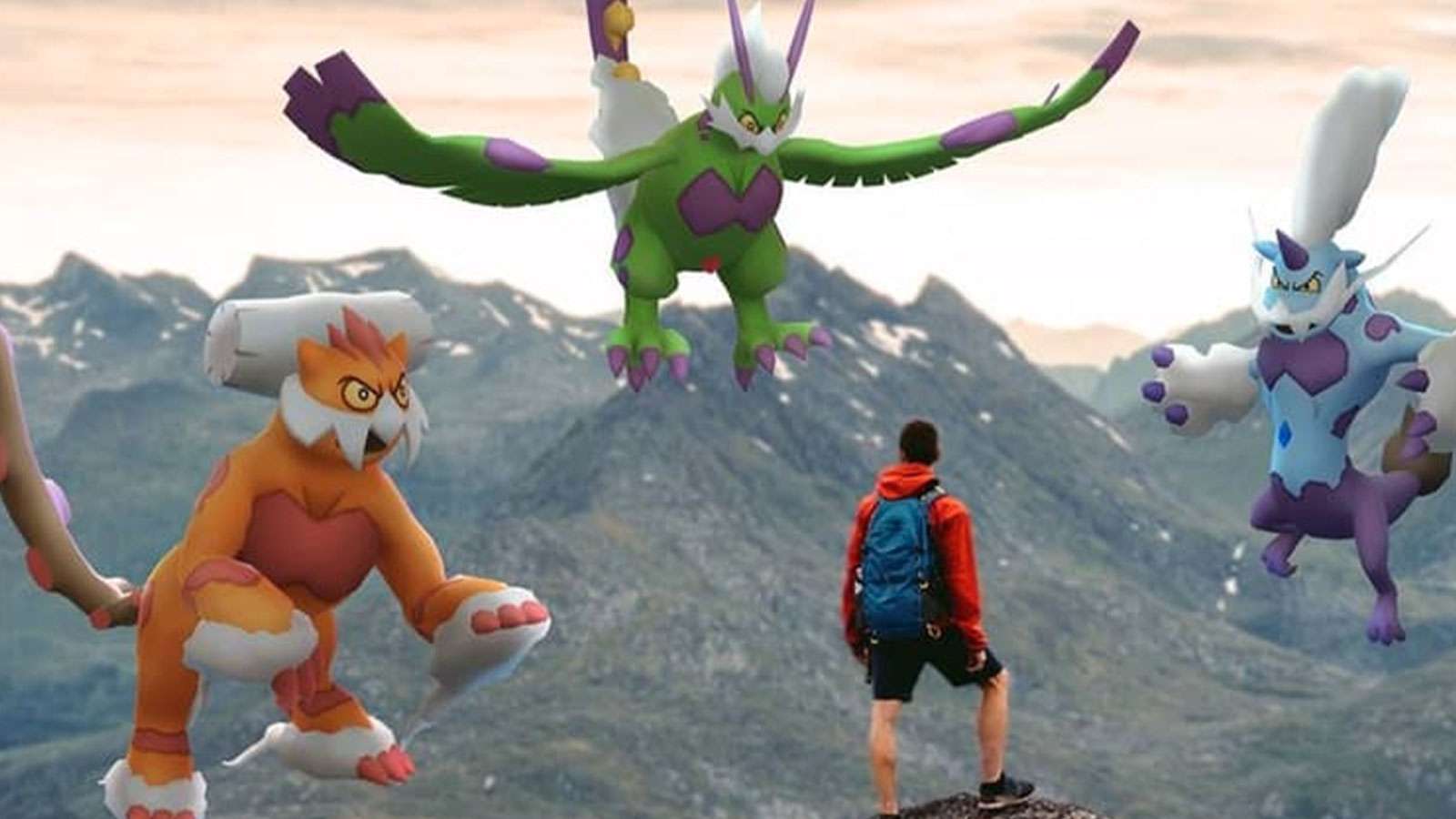 Trois Pokémon à la montagne