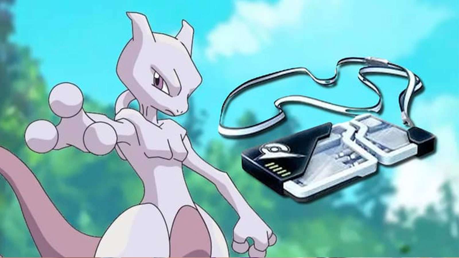 Mewtwo avec un ticket de Raid de Pokémon Go