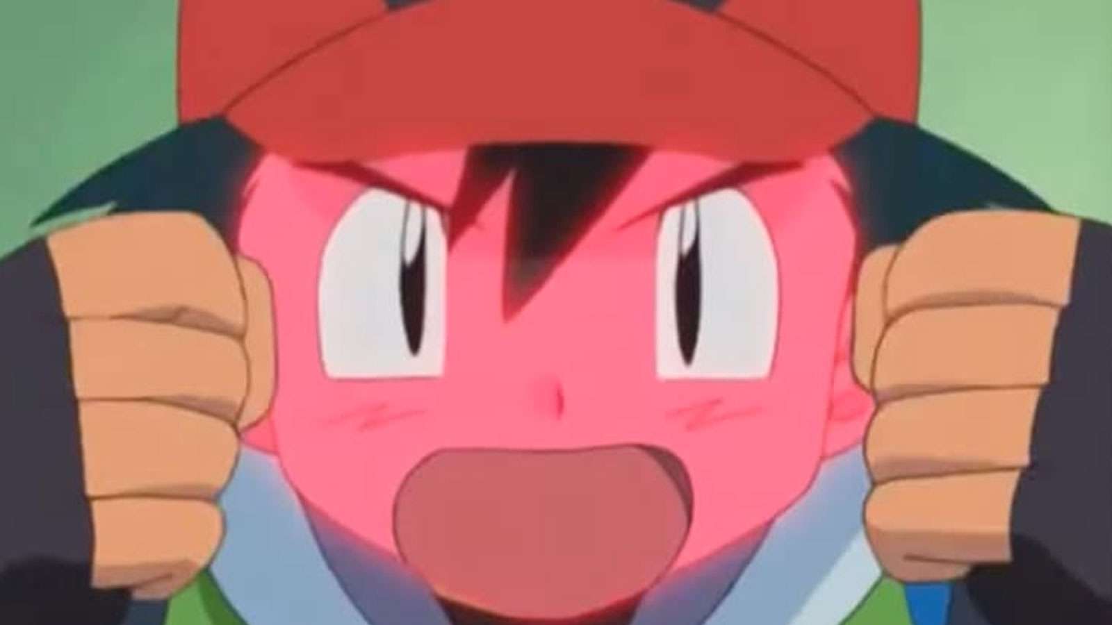Sacha, rouge de colère dans Pokémon