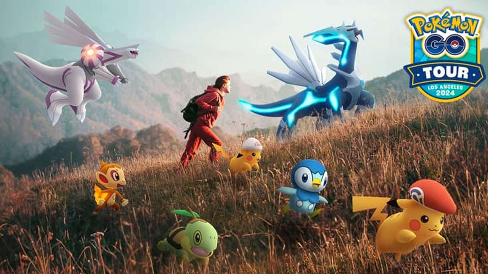 Une affiche promotionnelle de l'événement En route pour Sinnoh de Pokémon Go