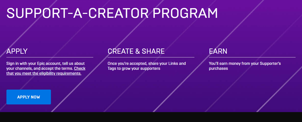 Join The Fortnite Support A Creator Program