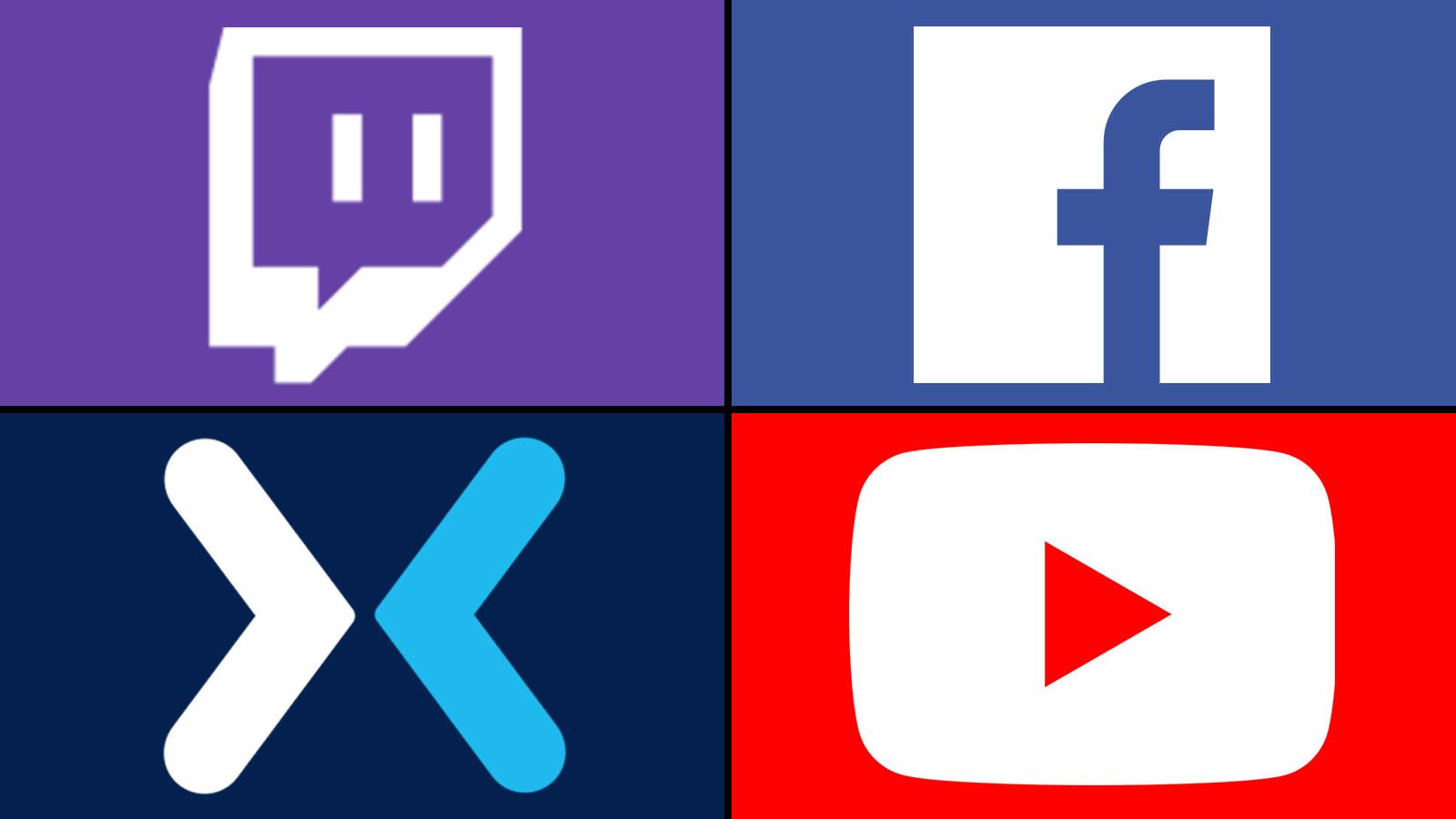 Twitch - Facebook - Mixer - YouTube