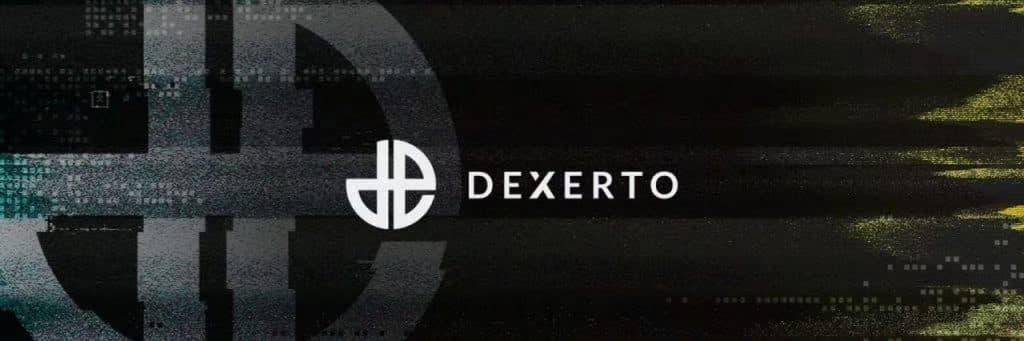 Bannière de couverture avec le logo Dexerto