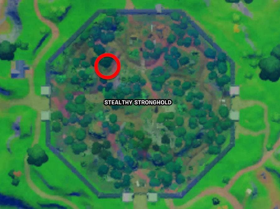 Carte de Stealthy Stronghold sur Fortnite