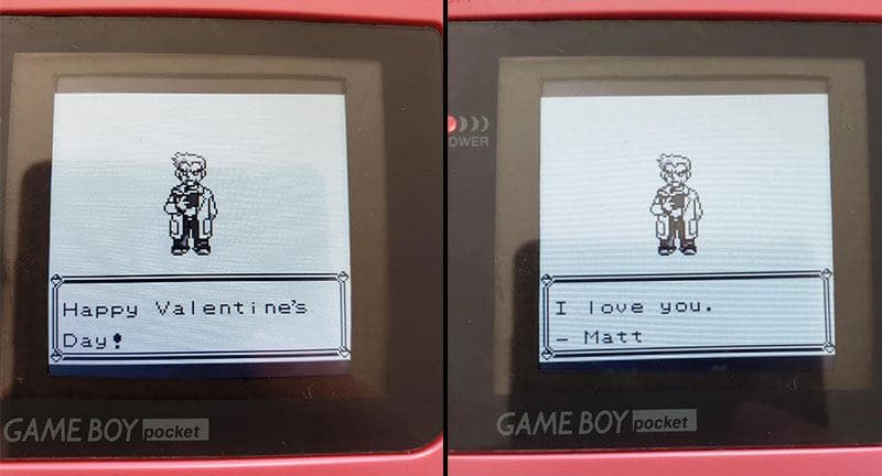 Jeu Pokémon customisé pour la Saint Valentin
