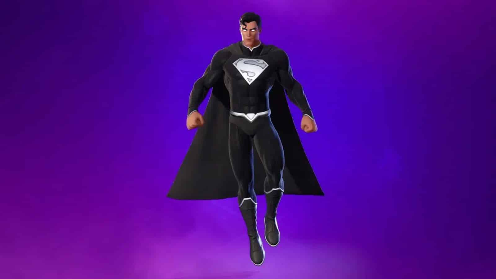 Skin Superman noir sur Fortnite Saison 7