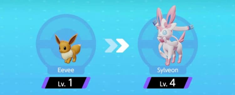 Évolution de Nymphali dans Pokémon Unite