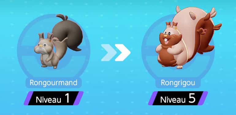 Rongourmand évolue en Rongrigou sur Pokémon Unite