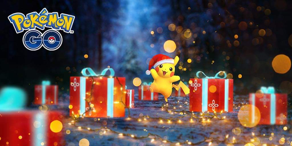 Pokémon Go fêtes d'hiver Pikachu festif