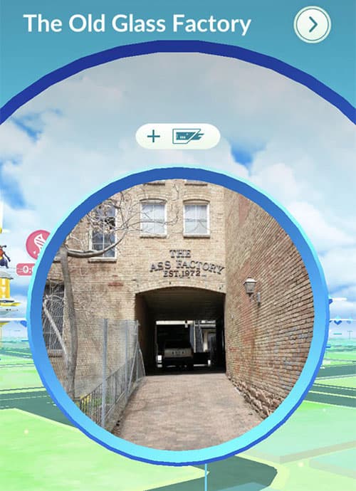 Pokéstop L'usine du cul sur Pokémon Go