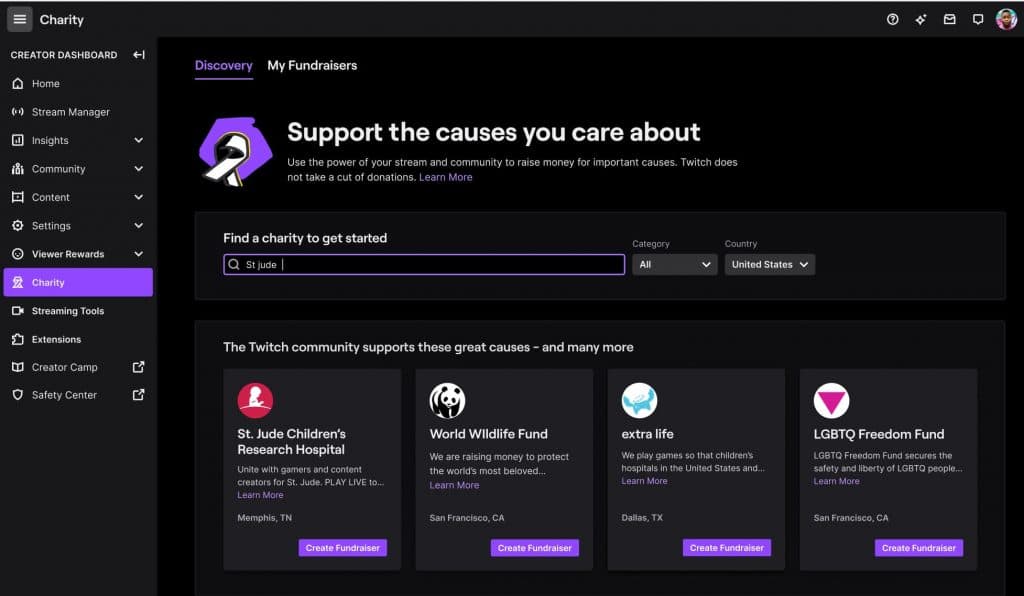 Twitch Charity