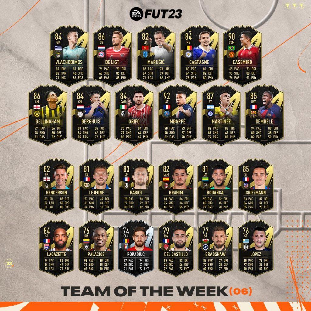 La Team of the Week 6 de FIFA 23
