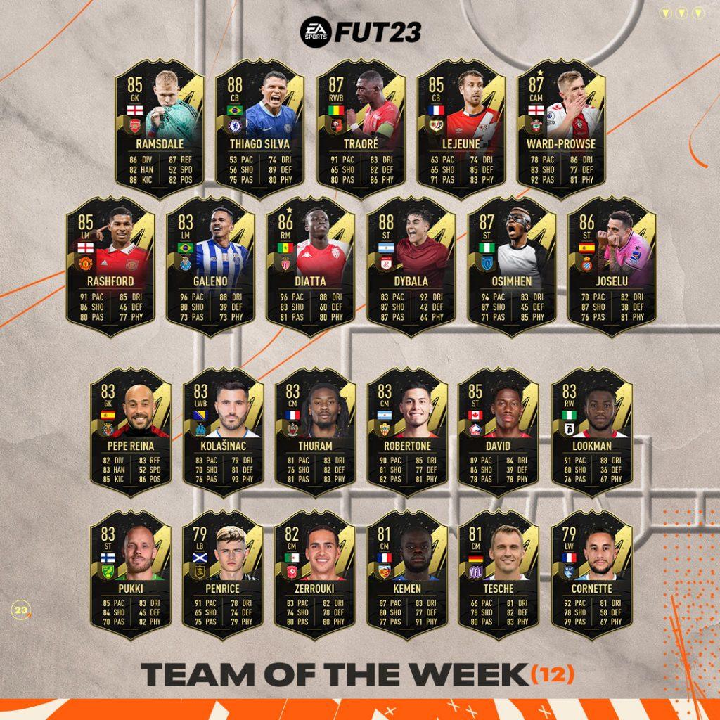Team Of The Week 12 sur FIFA 23
