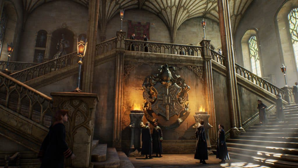 Le hall de Poudlard dans Hogwarts Legacy.