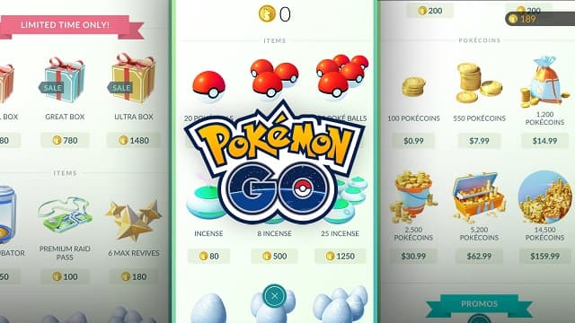 Liste des objets dans la boutique Pokémon Go
