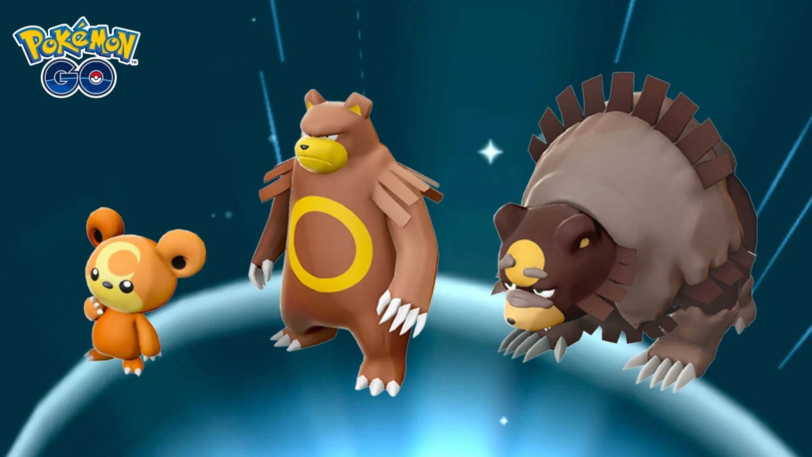 Pokémon Go Teddiursa évolution en Ursaring et Ursaking